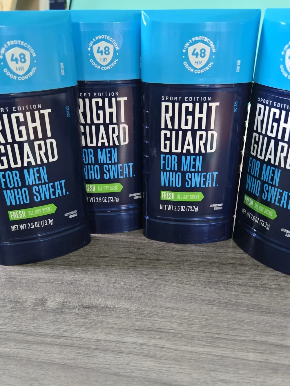 Right Guard Sport Edition Antipersperant Deodorant Fresh All Day Scent New Four